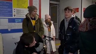 A kórházból távozók egy csoportja