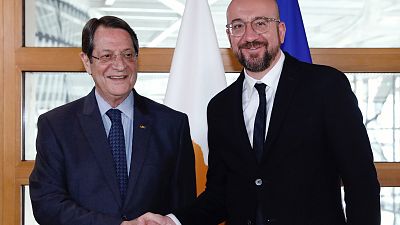 Ο Πρόεδρος της Δημοκρατίας, Νίκος Αναστασιάδης με τον Πρόεδρο του Ευρωπαϊκού Συμβουλίου, Charles Michel