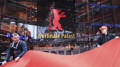 Préparatifs pour la Berlinale démarre à Berlin, Allemagne, le 18 février 2020