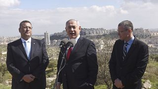 İsrail Başbakanı Netanyahu Har Homa mahallesinde