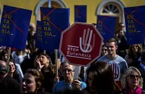 Manifestation contre l'euthanasie au Portugal, le 20 février 2020