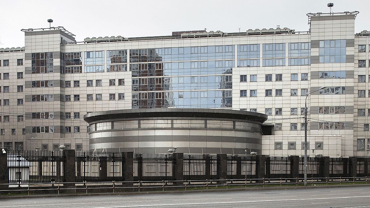 The building of the Main Directorate of the General Staff of the Armed Forces of Russia, also know as Russian military intelligence service in Moscow, Russia.