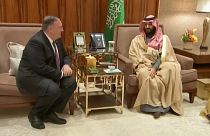 وزير الخارجية الامريكي مايك بومبيو في لقاء مع ولي العهد السعودير الأمير محمد بن سلمان- الرياض 20فبراير 2020