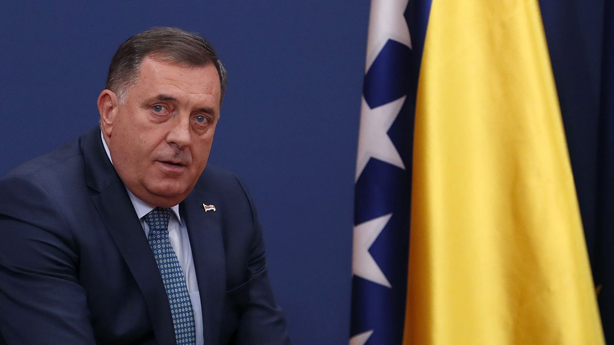 Milorad Dodik, the Bosnian Serb member of the country's tripartite Presidency, pictured in 2019. 