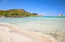 La Pelosa beach, north Sardinia (Italy).