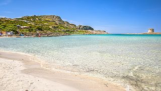 La Pelosa beach, north Sardinia (Italy).