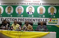 La commission électorale togolaise annonce le résultat de l’élection présidentielle à Lomé, Togo, dimanche 23 février 2020.