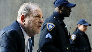 Harvey Weinstein arrives at a Manhattan courthouse