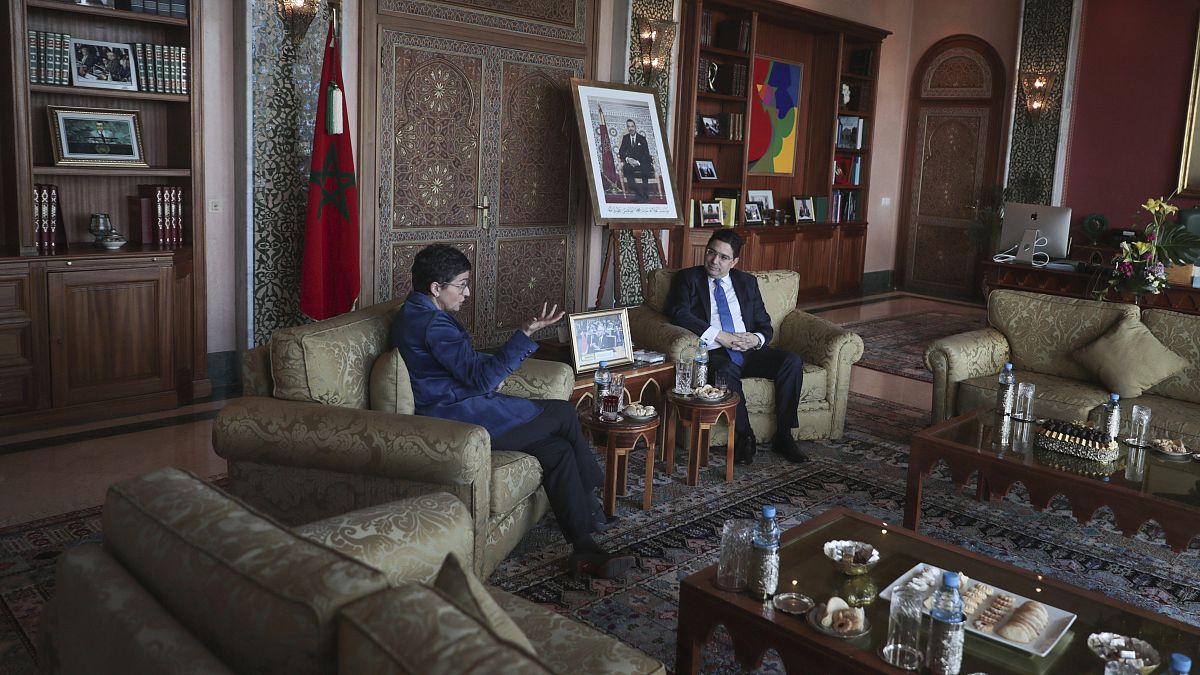 إجتماع بين وزيرة الخارجية الإسبانية أرانشا غونزاليس ووزير الخارجية المغربي ناصر بوريتا 24/01/2020
