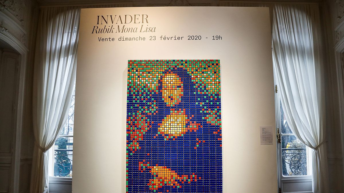 Mona Lisa tablosunun Rubik Kübü'nden oluşan kopyası yaklaşık yarım milyon euroya satıldı