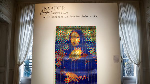 Mona Lisa tablosunun Rubik Kübü'nden oluşan kopyası yaklaşık yarım milyon euroya satıldı Mona Lisa tablosunun Rubik Kübü'nden oluşan kopyası yaklaşık yarım milyon euroya satıldı