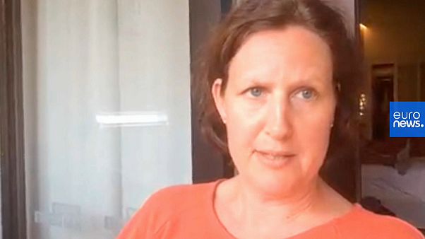 Harriet, a Swedish tourist staying at the hotel in Tenerife under lockdown over COVID-19 coronavirus Harriet, a Swedish tourist staying at the hotel in Tenerife under lockdown over COVID-19 coronavirus