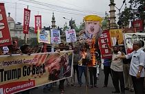En Inde, la rue proteste contre la venue de Donald Trump