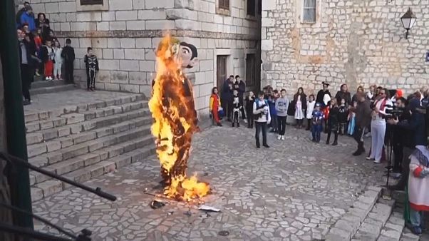 Outrage after same-sex couple effigy burned at Croatian festival Outrage after same-sex couple effigy burned at Croatian festival