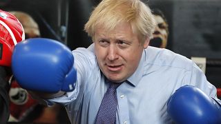 Boris Johnson at Jimmy Egan's Boxing Academy in Manchester