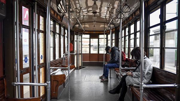 Foto Claudio Furlan - LaPresse
26 Febbraio 2020 Milano (Italia)
News
Milano durante l emergenza coronavirus
Nella foto: mascherine in tram Foto Claudio Furlan - LaPresse
26 Febbraio 2020 Milano (Italia)
News
Milano durante l emergenza coronavirus
Nella foto: mascherine in tram
