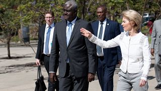 Les présidents de la Commission de l'Union africaine et de la Commission européenne, Moussa Faki et Ursula von der Leyen