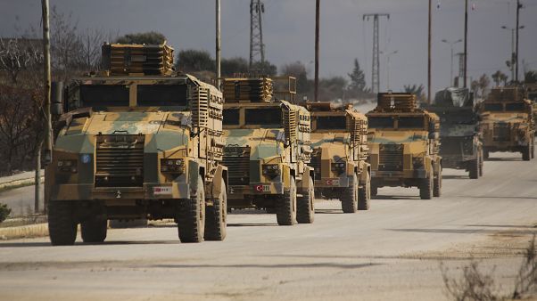İdlib'de Türk askeri konvoyu İdlib'de Türk askeri konvoyu