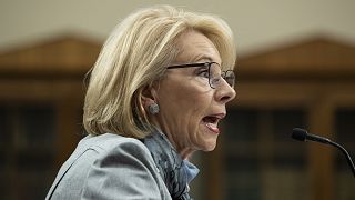 Education Secretary Betsy DeVos testifies during a hearing of the House Appropriations Sub-Committee on Labor, Health and Human Services, Education, and Related Agencies