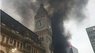 Huge plumes of smoke seen in Paris amid 'unacceptable abuses' near concert