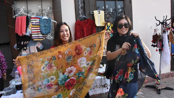 Kırşehir'i ziyaret eden Çinli turistler Kırşehir'i ziyaret eden Çinli turistler