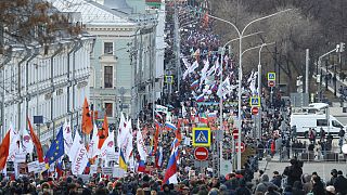 Putyin hatalomban maradása ellen tüntettek a Nyemcov-gyilkosság évfordulóján