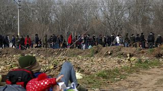 Türkiye - Yunanistan sınırında mülteciler