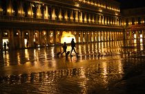 Опустевшая площадь Святого Марка в Венеции