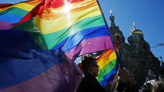 LMBTQ-demonstráció Moszkvában - képünk illusztráció