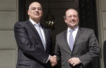 Ο υπουργός Εξωτερικών Νίκος Δένδιας (Α) υποδέχεται τον Ομοσπονδιακό Υπουργό Ευρωπαϊκών και Διεθνών Υποθέσεων της Αυστρίας Alexander Schallenberg 