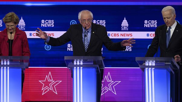 Democratic party presidential hopefuls hold televised debate Democratic party presidential hopefuls hold televised debate