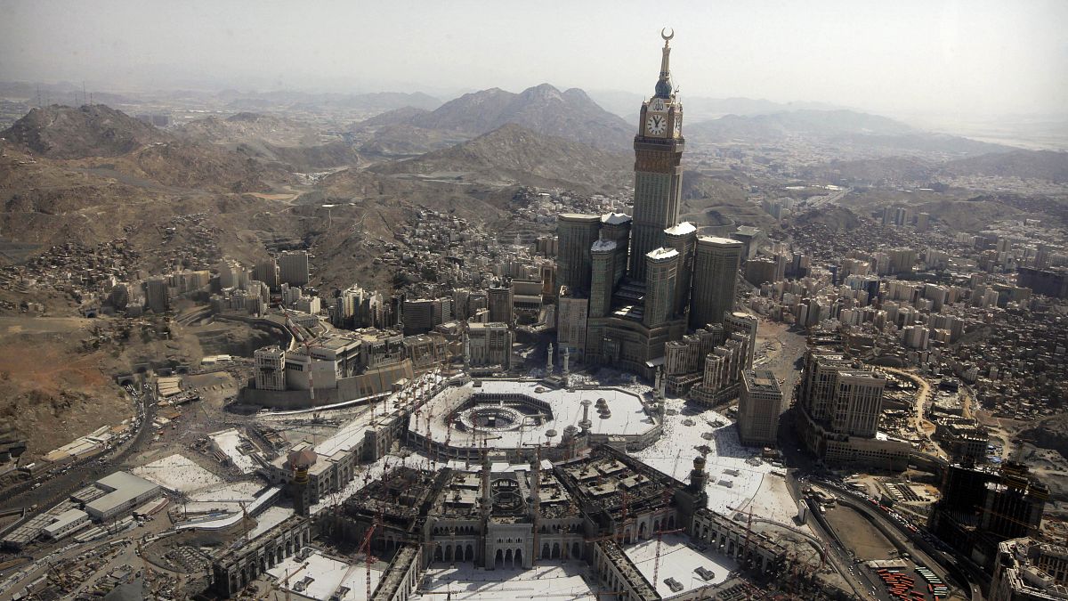 Mekke'de bulunan Kabe ve çevresindeki binalar