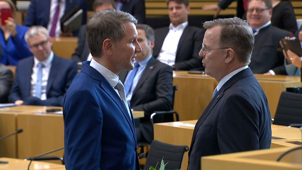 Bodo Ramelow und Björn Höcke im Thüringer Landtag