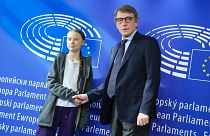 David SASSOLI, EP President meets with Greta THUNBERG, Swedish environmental activist
