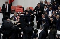 Turkey Parliament Brawl
