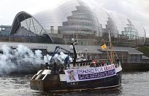 Акция протеста британских рыболовов в 2018 году.