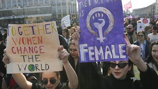 Manifestation en faveur des droits des femmes