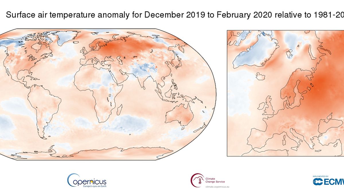 Wärmster Winter in Europa seit Beginn der Aufzeichnungen