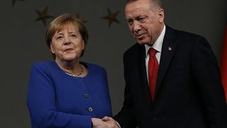 Angela Merkel,Recep Tayyip Erdogan,Chancellor of Germany visits Turkey