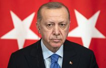 Turkish President Recep Tayyip Erdogan in Moscow, March 5, 2020. (AP Photo/Pavel Golovkin, Pool)