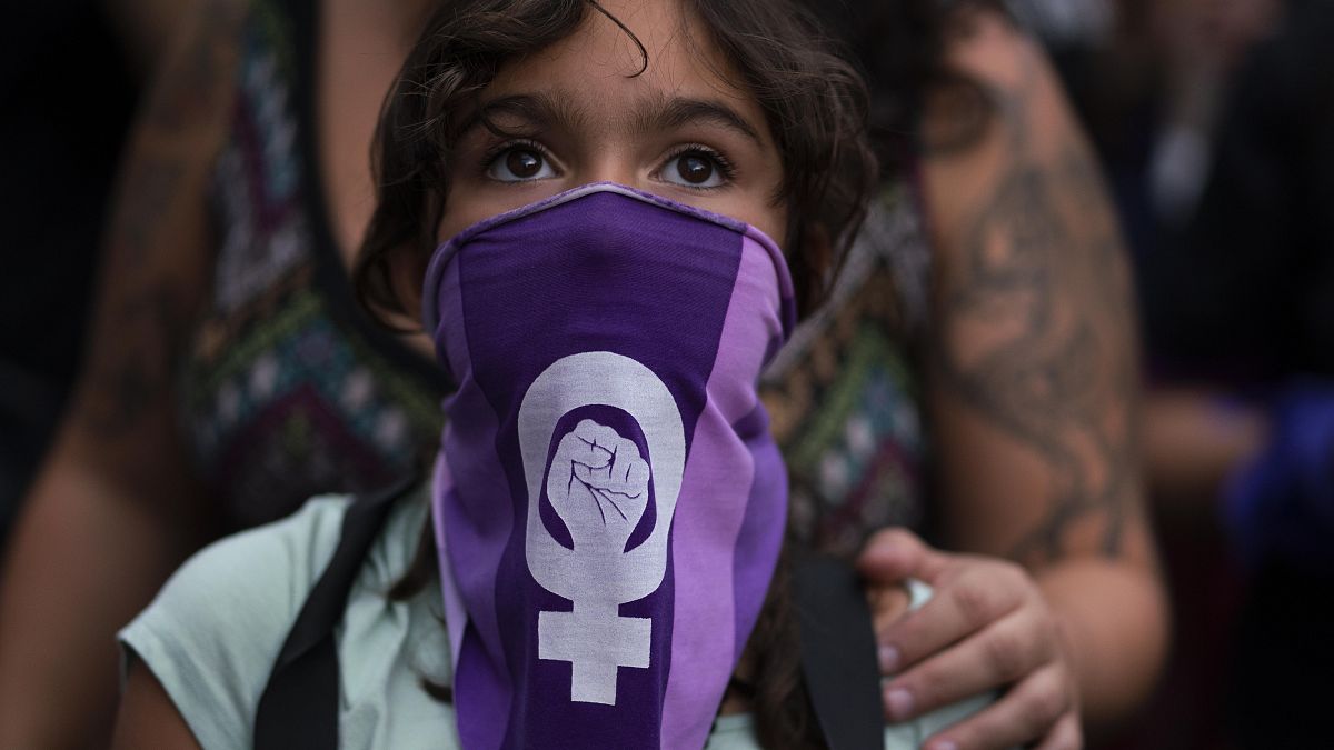 Manifestation pour le droit des femmes à Montevideo en Uruguay