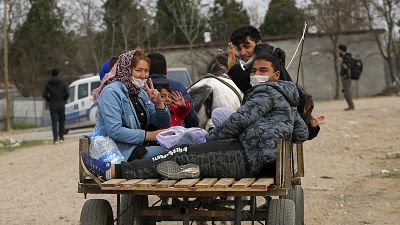 Migrantes en la frontera greco-turca