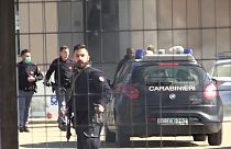 Carabinieri begin to free hostages after a prison riot in Modena, near Bologna, Italy