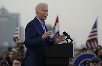 Joe Biden had been speaking during a campaign appearance in Kansas City on Saturday.