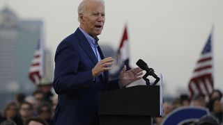 Joe Biden had been speaking during a campaign appearance in Kansas City on Saturday.