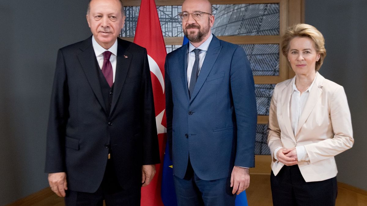 Ursula von der Leyen, President of the European Commission meets Recep Tayyip Erdoğan