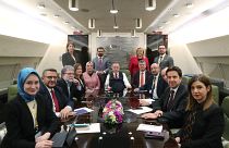 O πρόεδρος της Τουρκίας κατά την επιστροφή του από τις Βρυξέλλες