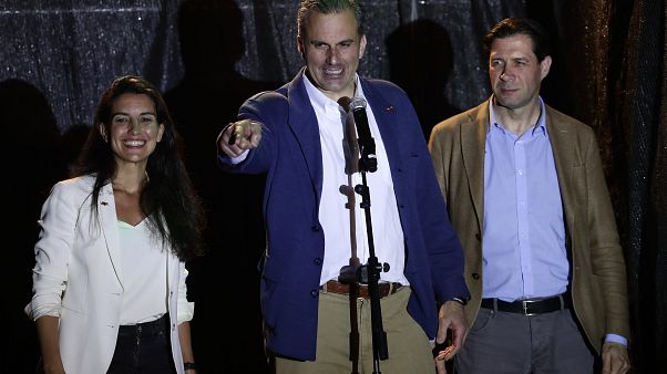 Javier Ortega Smith durante un acto electoral Javier Ortega Smith durante un acto electoral