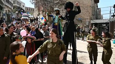 Fête juive de Pourim : carnaval dans les rues d'Hébron