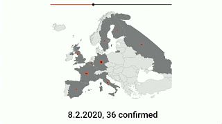 Coronavírus: Veja a diferença do número de infetados na Europa num mês